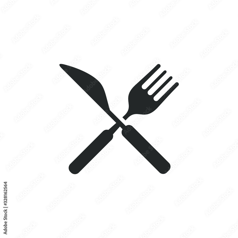 Poster cutlery icon template color editable. cutlery symbol vector sign isolated on white background illust