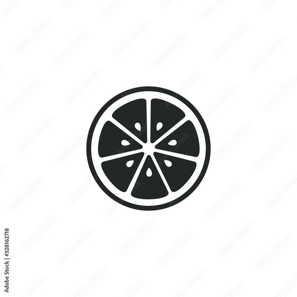 Poster Fresh lemon fruits icon template color editable. lemon fruits symbol vector sign isolated on white background illustration for graphic and web design.