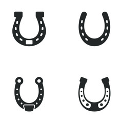 Horseshoe icon template color editable. Horseshoe symbol vector sign isolated on white background illustration for graphic and web design.