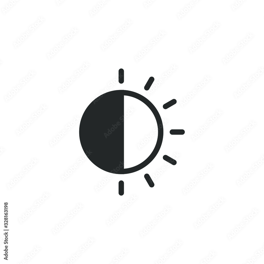 Fototapete phases of solar and lunar eclipse icon template color editable. sun or moon symbol vector sign isola