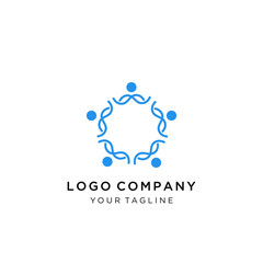 Geometric logo template. Vector linear