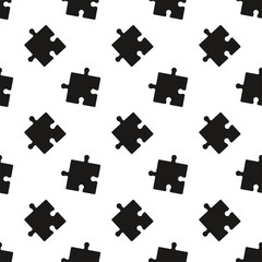 Naklejka premium Vector illustration of puzzle. Seamless background with puzzle. Vector jigsaw.