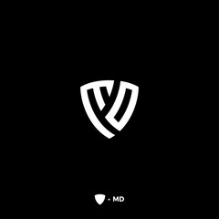 md letter creative logo icon vector eps