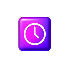 Clock icon, isolated EPS vector illustration