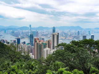 香港ビクトリアピーク展望台　香港のビル　hong kong building victoria peak