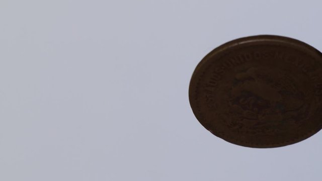 Old mexican 5 cents coin from 1945 with Josefa Ortiz de Dominguez
