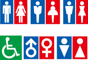 トイレの男女のアイコン集 © 四郎丸