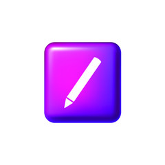 Pencil icon, isolated EPS vector illustrations.