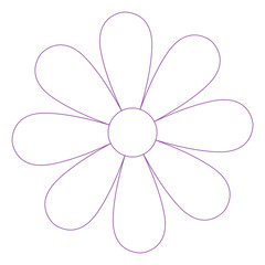 Outline of a flower