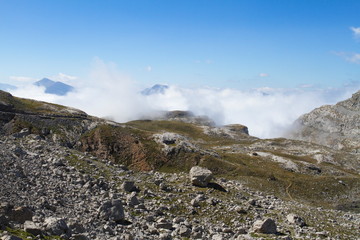 Fototapeta na wymiar Picos de Europa, Spain; Aug. 04, 2015. The Picos de Europa National Park is located in the Cantabrian Mountains, between the provinces of Asturias, León and Cantabria.
