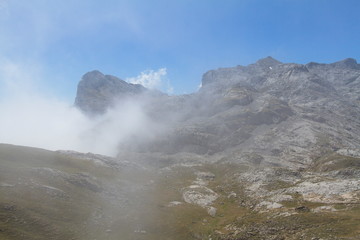 Picos de Europa, Spain; Aug. 04, 2015. The Picos de Europa National Park is located in the Cantabrian Mountains, between the provinces of Asturias, León and Cantabria.