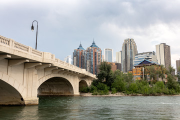 Naklejka premium Commercial and Residential Apartment Buildings