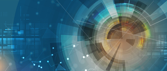 Technology data background, idea of global business solution