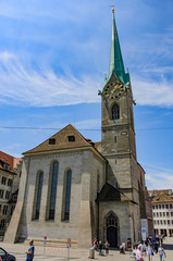 Fototapeta na wymiar Fraumünster Church, Zürich, Switzerland.
