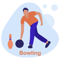 Vector Bowling Club People Player Win Sport Game
