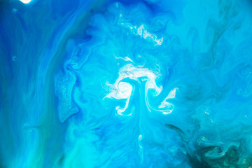 Abstract Painting Background Blue Liquid Paint Flow Like Water, Paint Background, Colorful Painting Ink Fluid Swirl Pattern