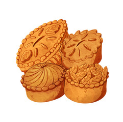 Decorative savory pies 