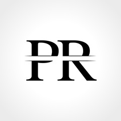 Initial Monogram Letter PR Logo Design Vector Template. Abstract PR Letter Logo Design