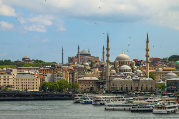 Fototapeta na wymiar Hagia Sophia mosque from afar