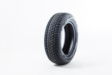 Car tire isolated on white background.