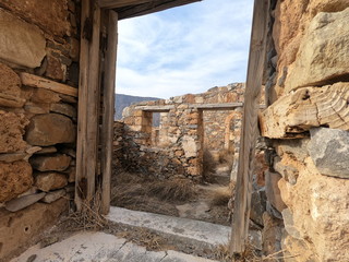 antike wände in Griechenland auf der Insel Kreta