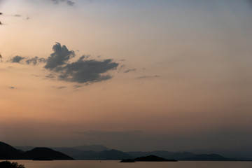 Skadar lake. Sunset. Murici Beach.