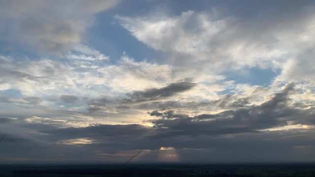 sunset over landside germany pfalz timelapse background