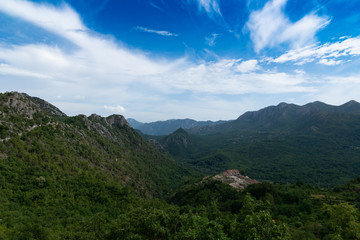.Gradani. View from the Old road from Gradani to Skopje. Montenegro.