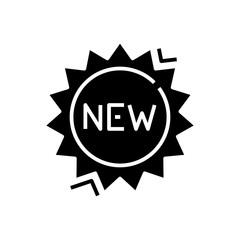 New services black icon, concept illustration, vector flat symbol, glyph sign.