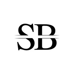 Initial Letter SB Logo Design Vector Template. SB Letter Logo Design