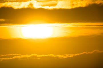 雲の切れ間から輝く朝日DSC4465