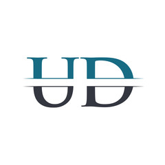 Initial Letter UD Logo Design Vector Template. UD Letter Logo Design
