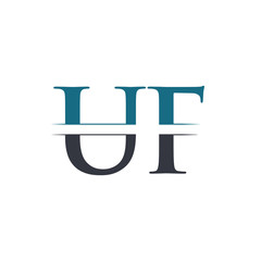 Initial Letter UF Logo Design Vector Template. UF Letter Logo Design