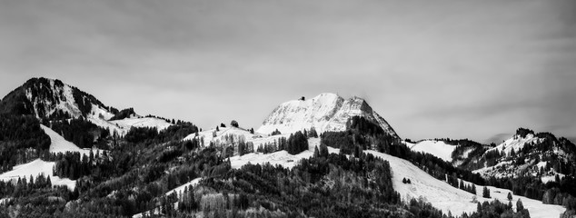 Moleson-sur-Gruyeres mountain in Switzerland