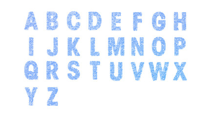 Sequins alphabet font. Glitter isolated typography decoration. Colorful sequins vector background. Luxury elements.