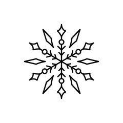 Obraz premium Snowflake icon. Simple line, outline vector flake of snow icons for ui and ux, website or mobile application