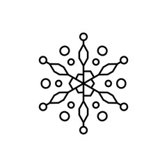 Snowflake icon. Simple line, outline vector flake of snow icons for ui and ux, website or mobile application