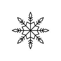 Snowflake icon. Simple line, outline vector flake of snow icons for ui and ux, website or mobile application