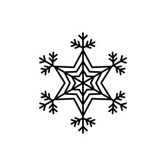 Snowflake icon. Simple line, outline vector flake of snow icons for ui and ux, website or mobile application