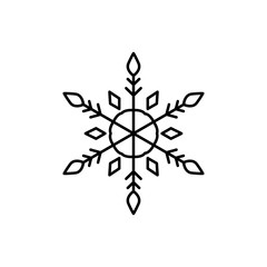 Snowflake icon. Simple line, outline vector flake of snow icons for ui and ux, website or mobile application