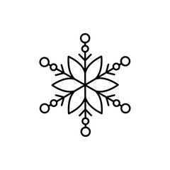 Snowflake icon. Simple line, outline vector flake of snow icons for ui and ux, website or mobile application