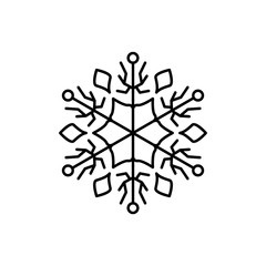 Fototapeta premium Snowflake icon. Simple line, outline vector flake of snow icons for ui and ux, website or mobile application