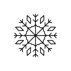 Snowflake icon. Simple line, outline vector flake of snow icons for ui and ux, website or mobile application