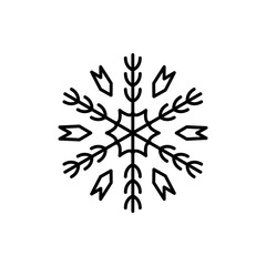 Snowflake icon. Simple line, outline vector flake of snow icons for ui and ux, website or mobile application