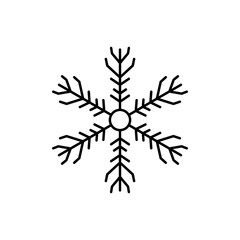 Snowflake icon. Simple line, outline vector flake of snow icons for ui and ux, website or mobile application
