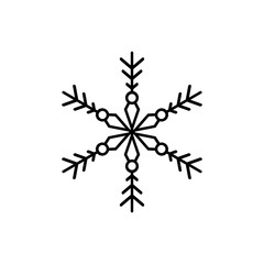 Snowflake icon. Simple line, outline vector flake of snow icons for ui and ux, website or mobile application