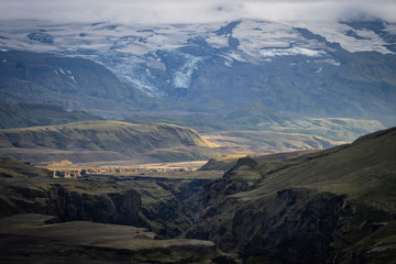 Obraz premium Markarfljotsgljufur canyon on the Laugavegur hiking trail in Iceland