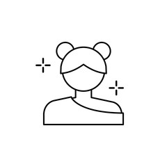 Hair, style icon. Simple line, outline vector elements of beauty salon things for ui and ux, website or mobile application