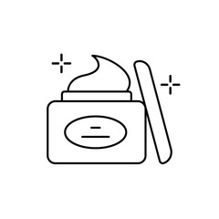 Cream icon. Simple line, outline vector elements of beauty salon things for ui and ux, website or mobile application