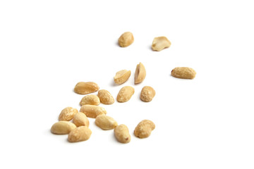 Roasted peanuts, salted beer snack, group, isolated
